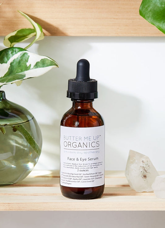 Organic Face & Eye Serum / Organic Facial Oil / Butter Me Up Organics